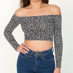 NWOT AA Winnie composition off shoulder crop top